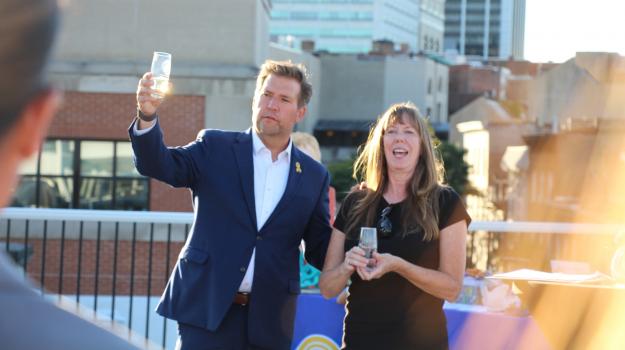 Peter Gannon, President & CEO toast to Imagination Library Milestone